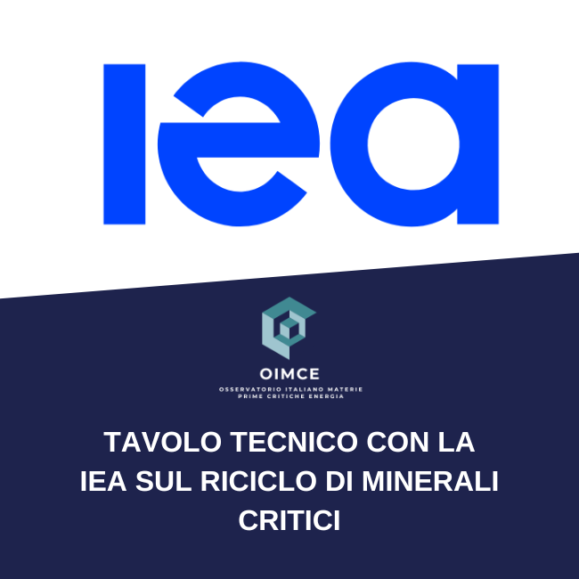 <p>Tavolo tecnico con la IEA sul riciclo dei minerali critici</p>
